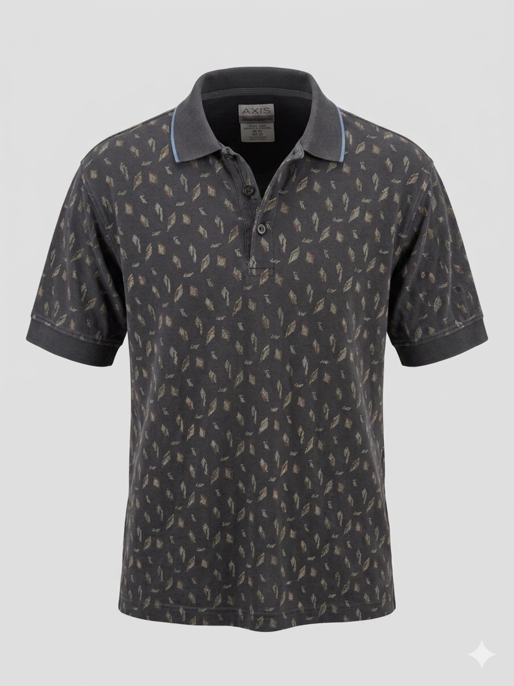 Men's Axis Patterned Polo 100% Cotton Shirt